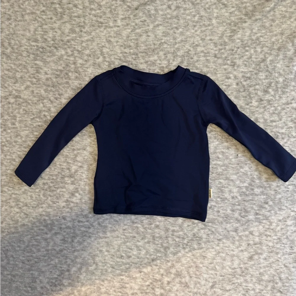 Quince Navy Blue Kids Long Sleeve Rash Guard Size 12-18 Months